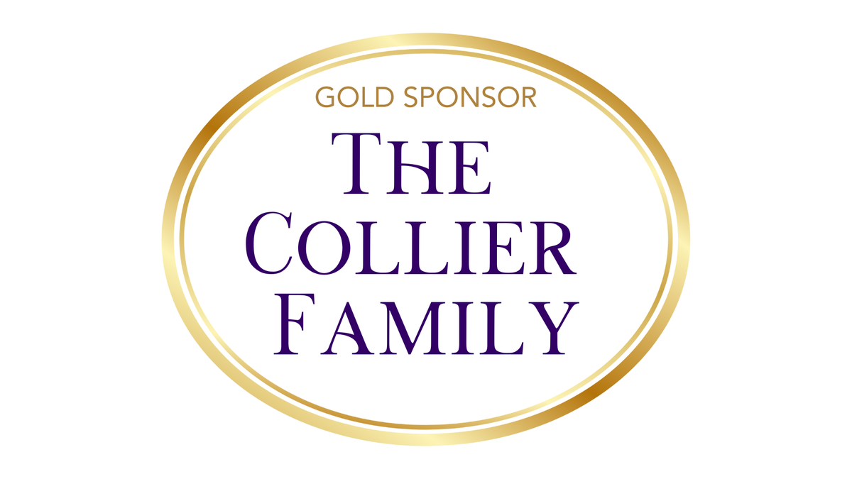 gold oval with The Collier Family text inside