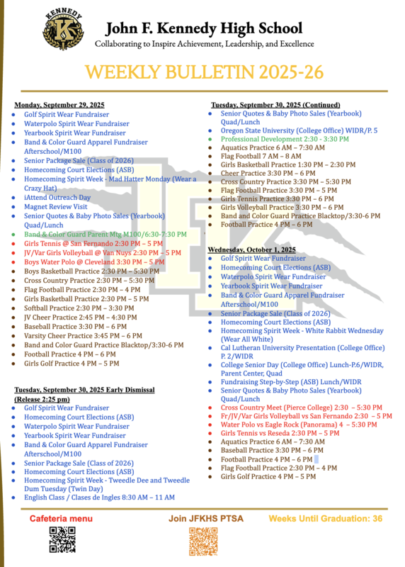 weekly bulletin