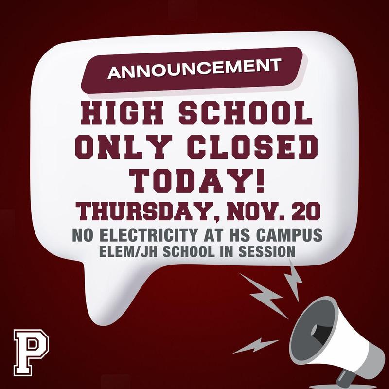 HS closed today 11/20 perry