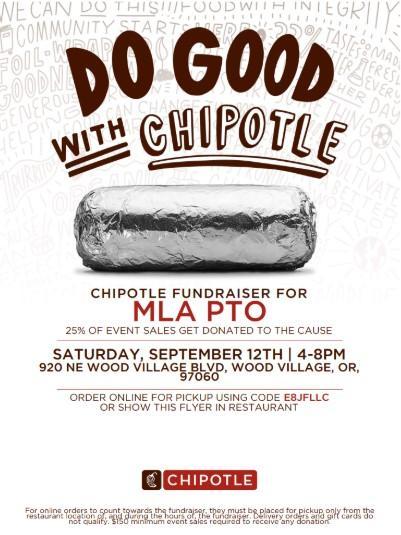 Join us today @ Chipotle Wood Village for our PTO Fundraiser Featured Photo