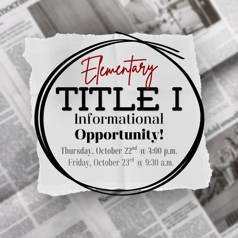 Title I Parent Information Meeting Thumbnail Image