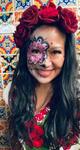 teacher in traditional makeup