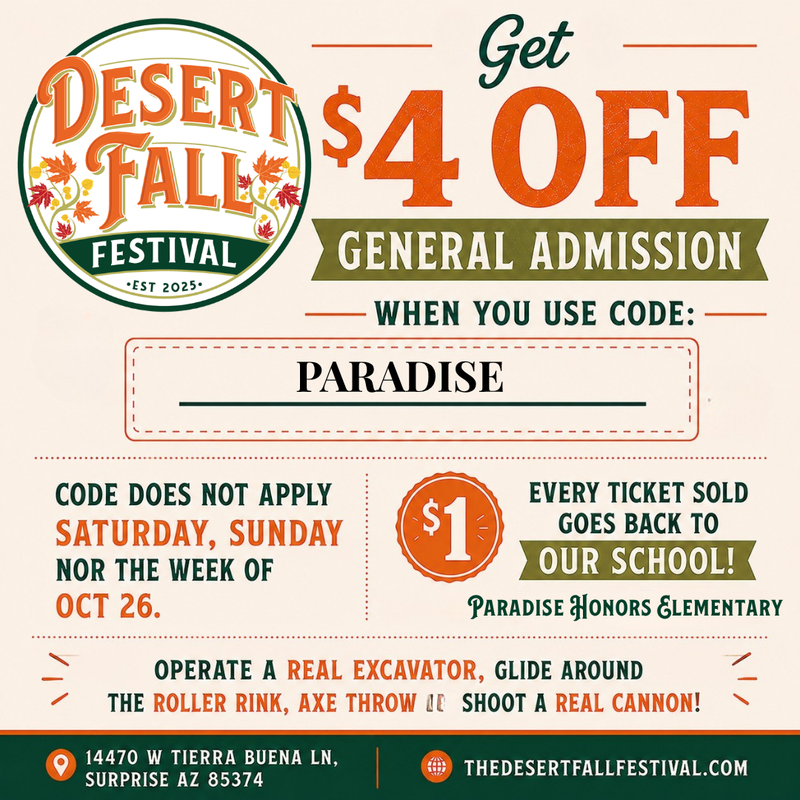 Desert Fall Festival for a fun fundraiser!
