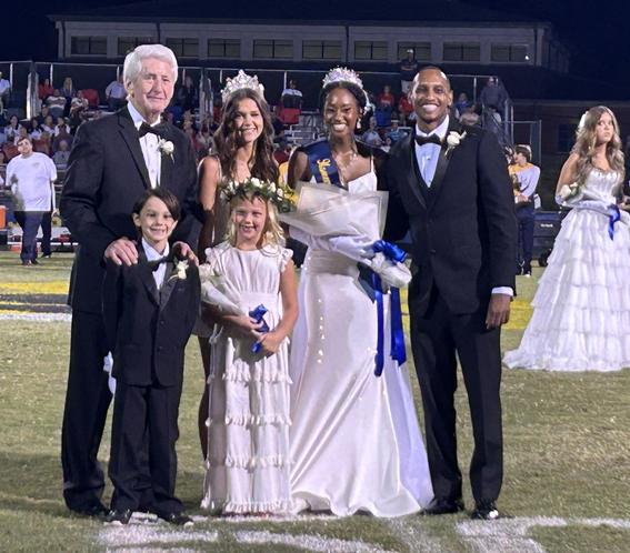Homecoming Queen 2025 is crownded at halftime of the St. Joe Homecoming football game.