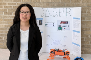 Helen Lin, the FHS science fair winner with her project