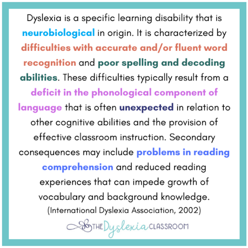 definition to dyslexia