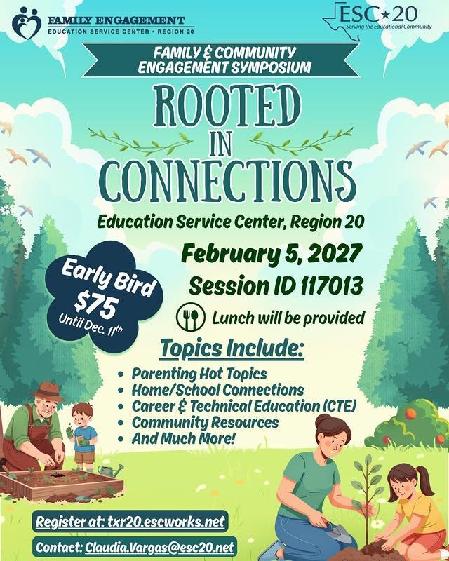 ESC-20 Family and Community Engagement Symposium, February 5, Session #117013. Register now!