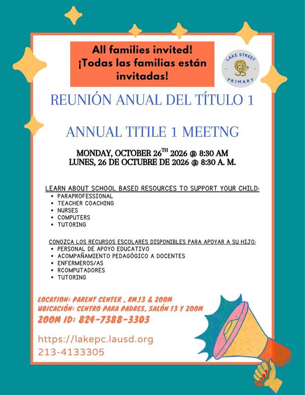 10/26/26 Title 1 Meeting