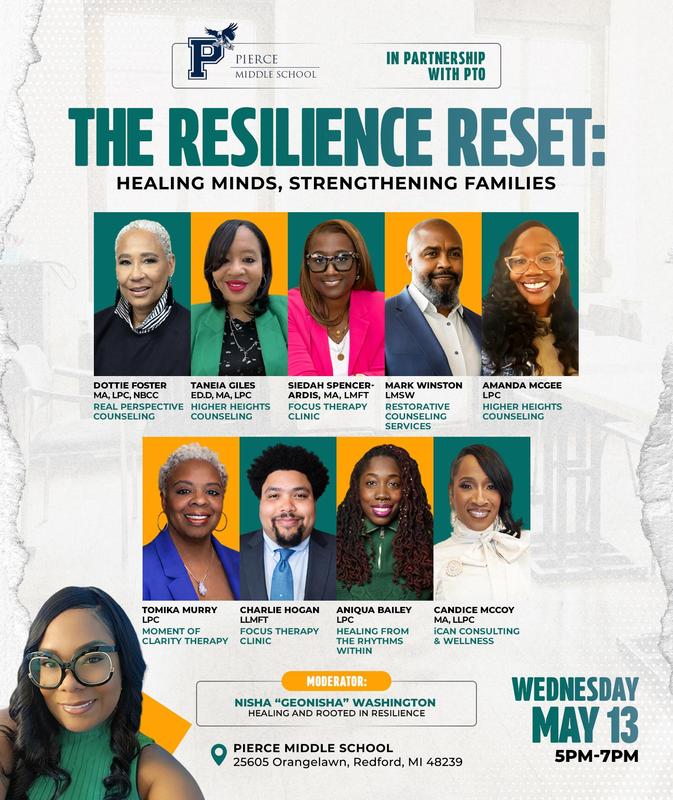 Sponsored by the Pierce PTO, “The Resilience Reset: Healing Minds, Strengthening Families” Featured Photo