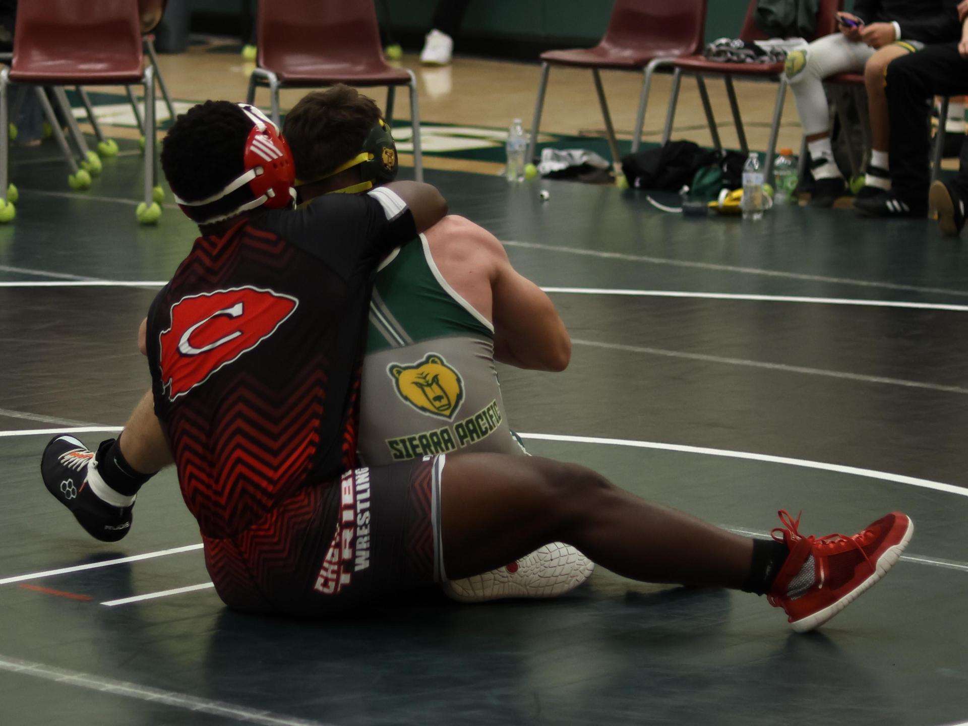 boys wrestling at liberty duals