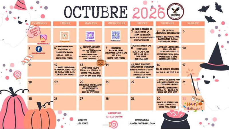 Calendario de Octubre