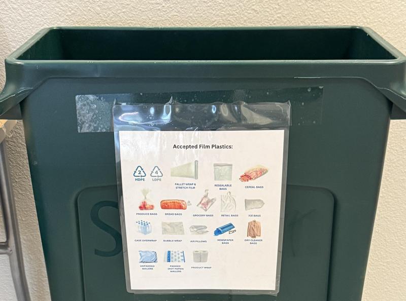 Recycle bin for film plastic