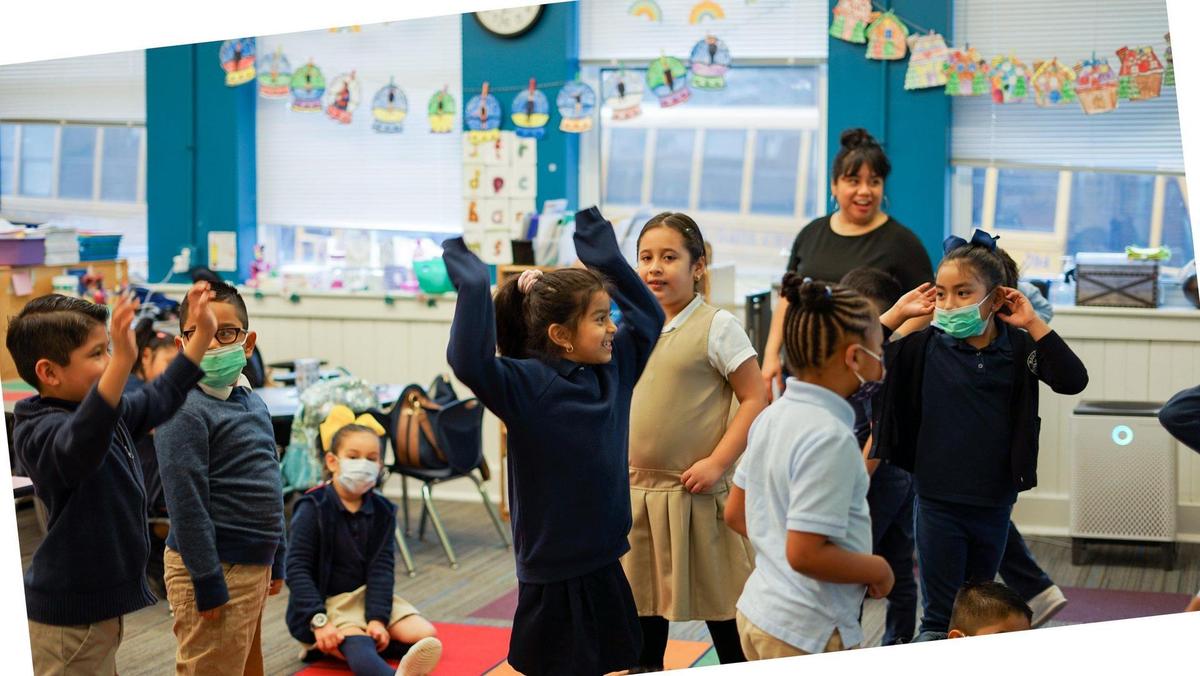 Students in classroom with teacher