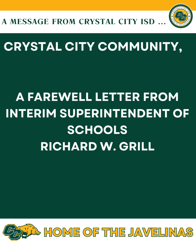 A farewell letter from Richard W. Grill Featured Photo