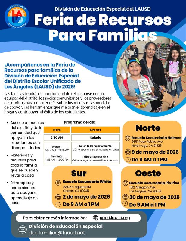 Family Education Resource Fair (SPANISH)
