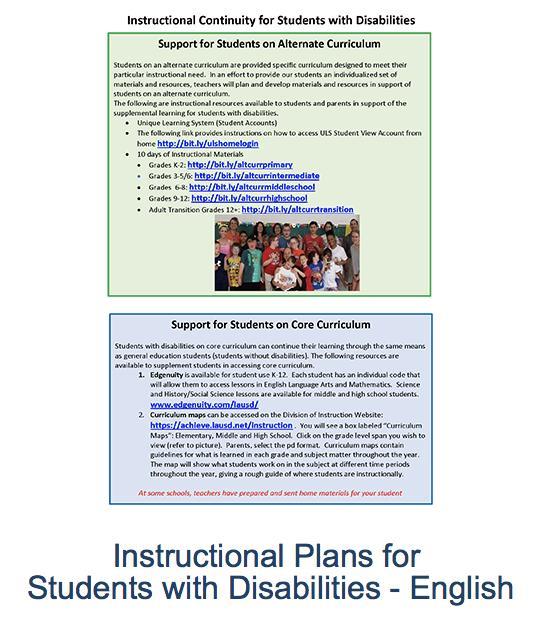 Special Education Academics Parmelee Avenue Elementary and Dual