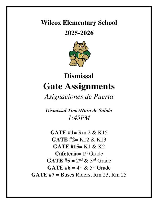 Dismissal Gate Assignments