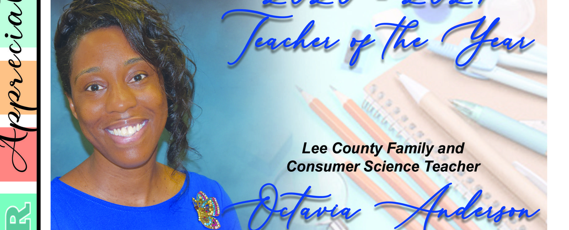 ANDERSON EARNS DISTRICT TEACHER OF THE YEAR AWARD