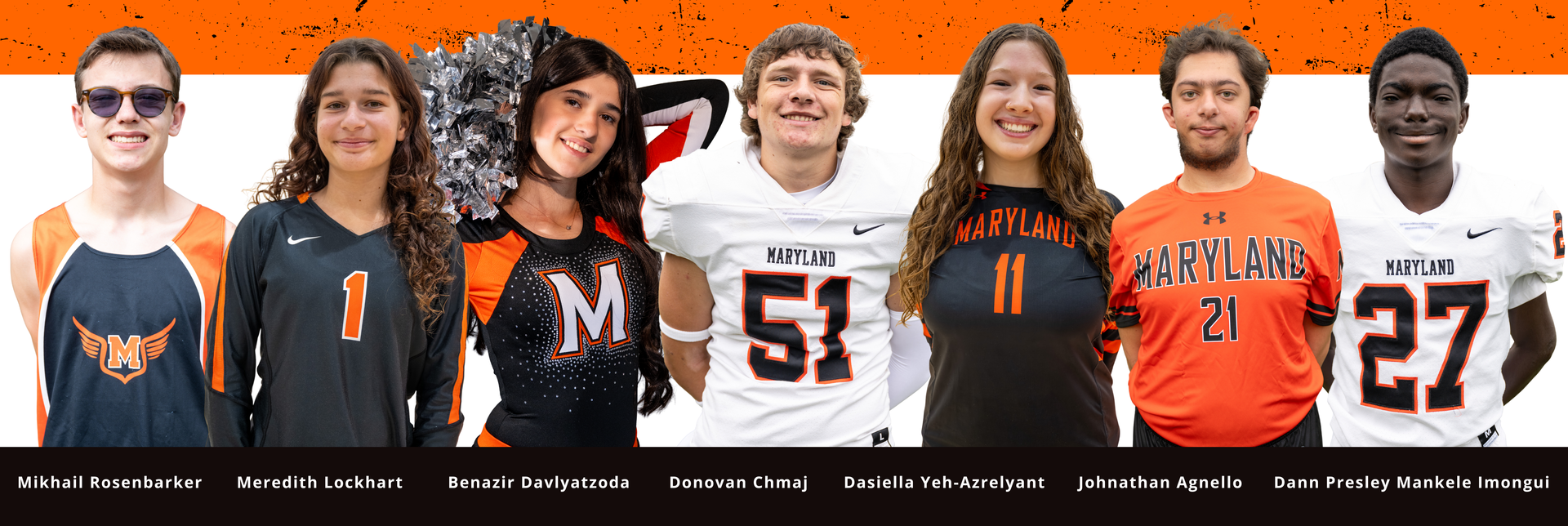 Group photo of MSD’s October Athletes of the Month.