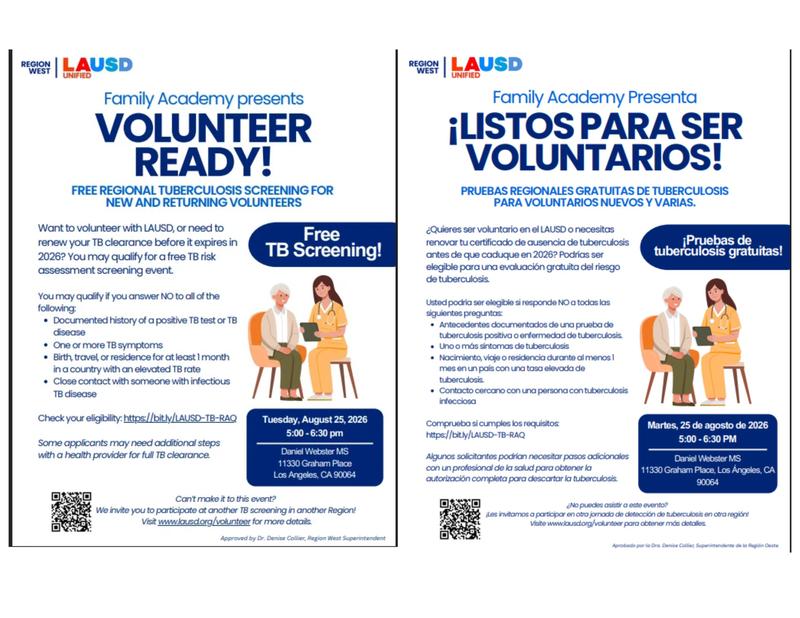 Free TB Test for Volunteers Featured Photo