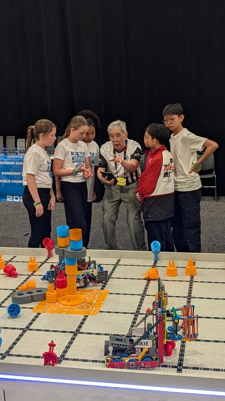 Scenes of the teams competing at the VEX Robotics world championships