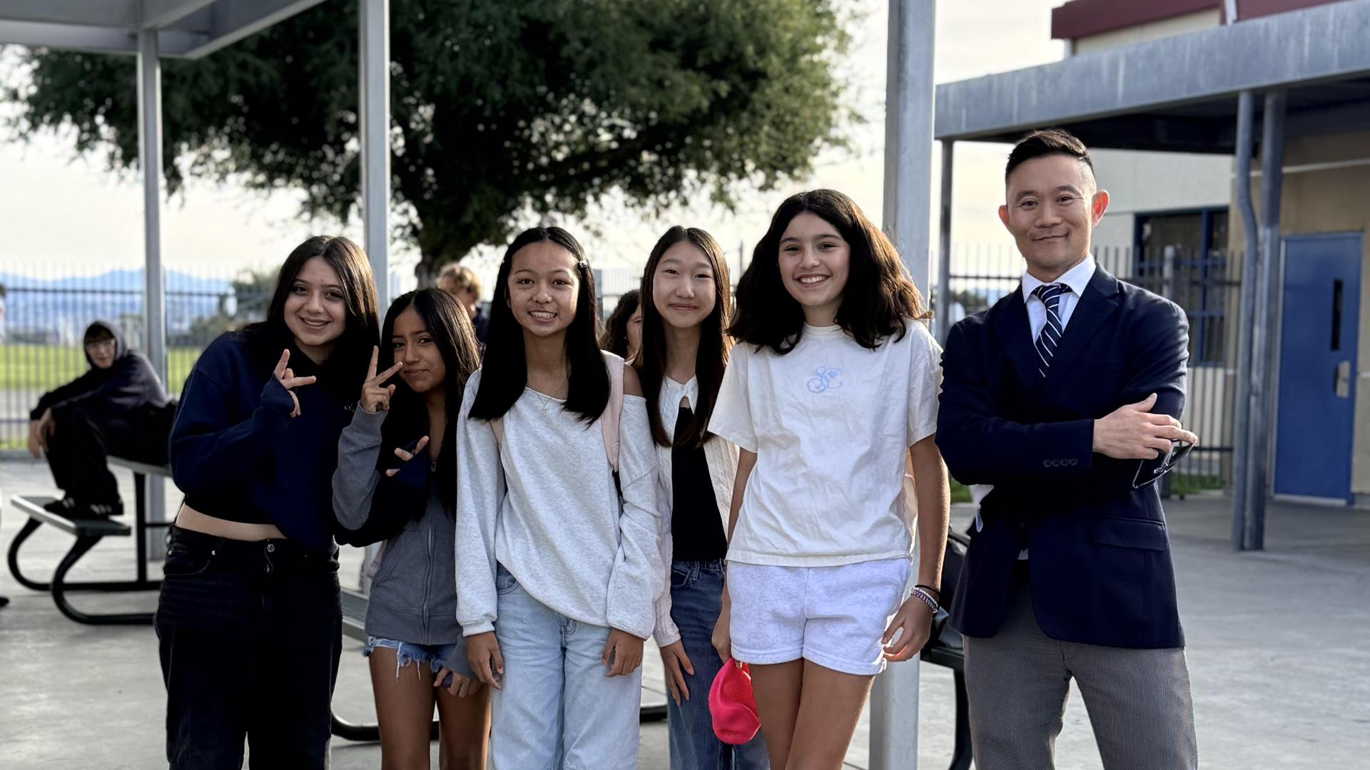 students w/ Mr. Yong