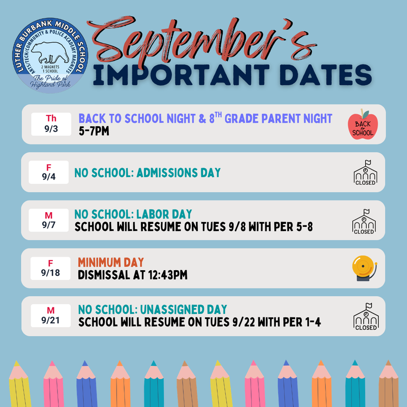 sept impt dates