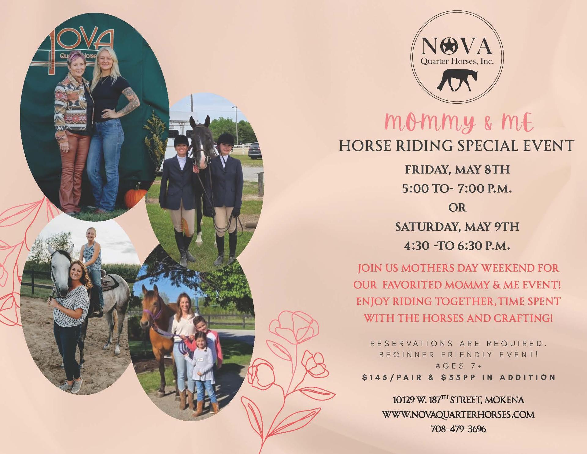 Mommy and me horse riding event
