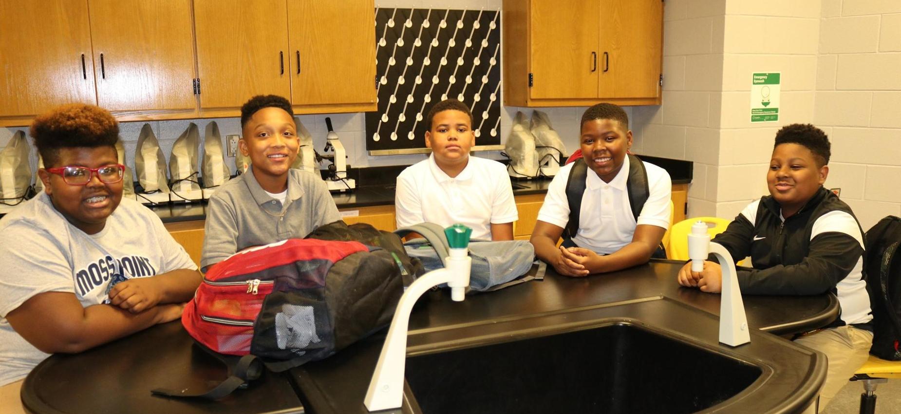 students on the first day of school