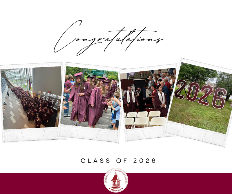 Graduation collage featuring students and celebration for Class of 2026.