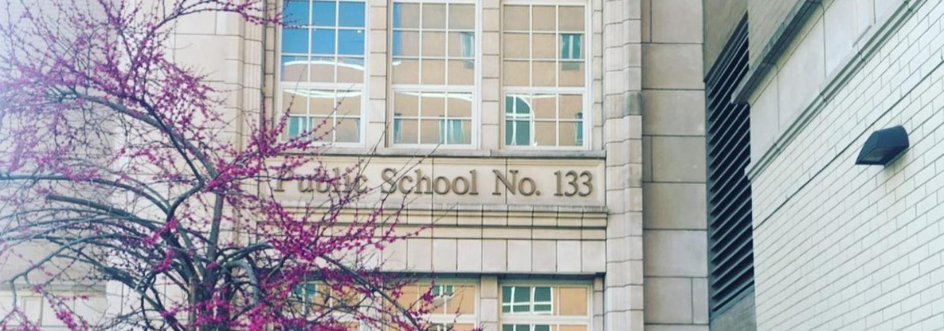 The front of PS 133 Building