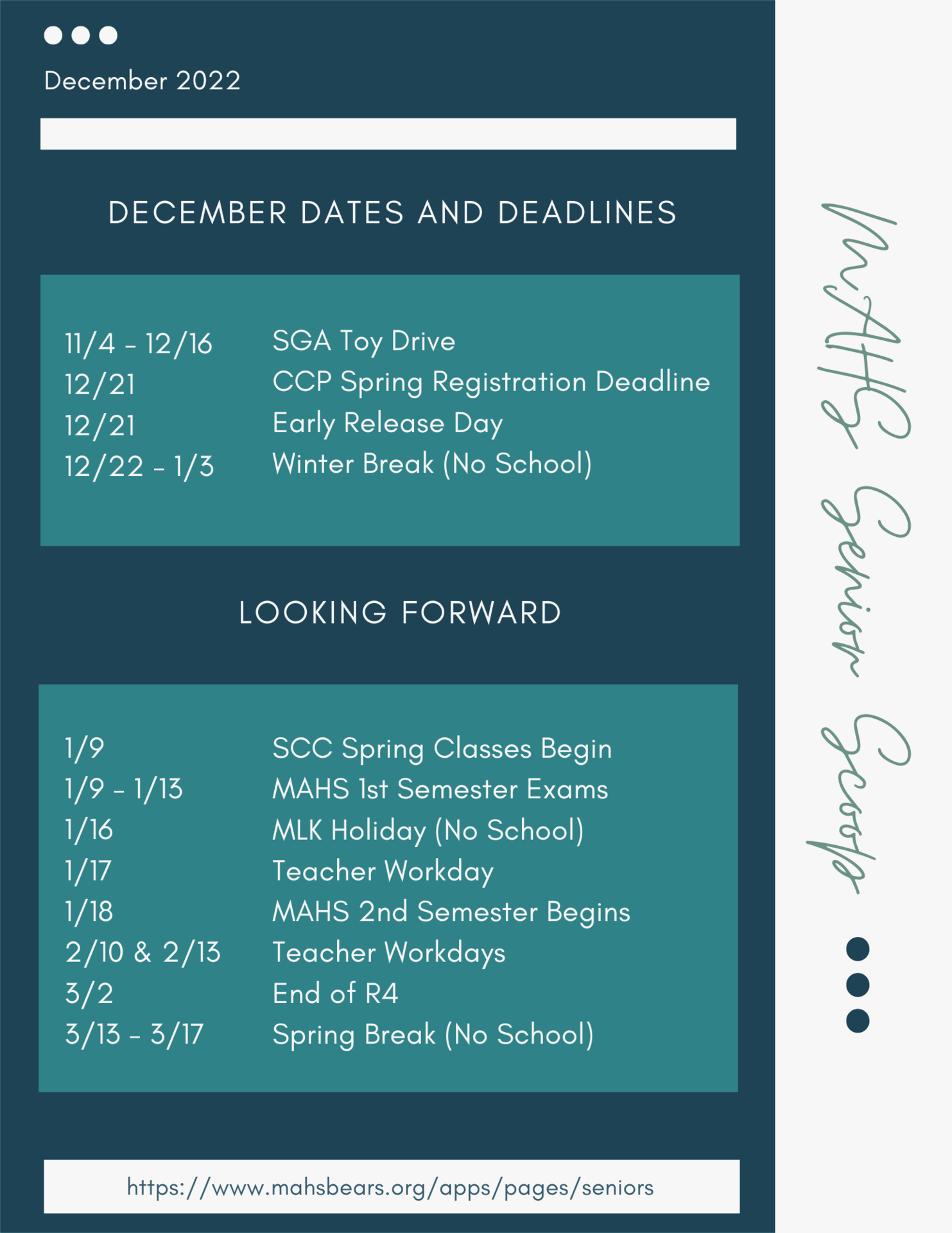 December Senior Scoop