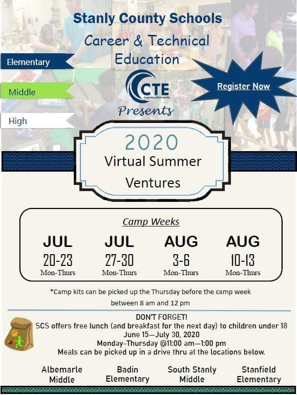 CTE Virtual Summer Camps Featured Photo