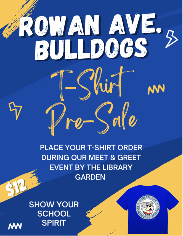 T-shirt pre-sale flyer in English