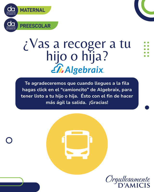 ¿Vas a recoger a tu hijo o hija?