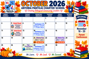 October Calendar English