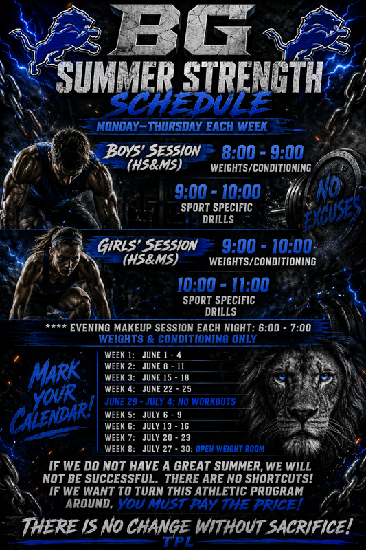 Summer Workout Schedule Featured Photo