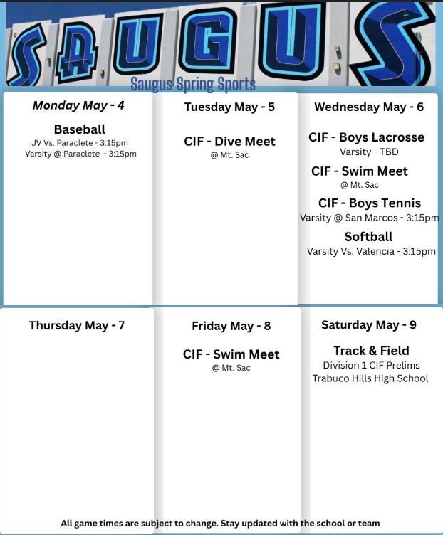 Sports this Week!
