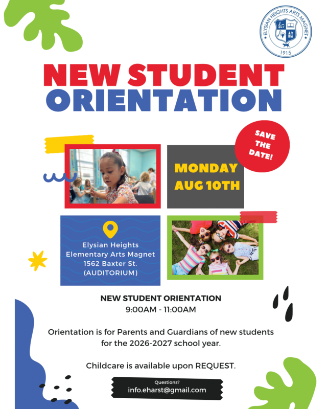 New Student Orientation Flyer