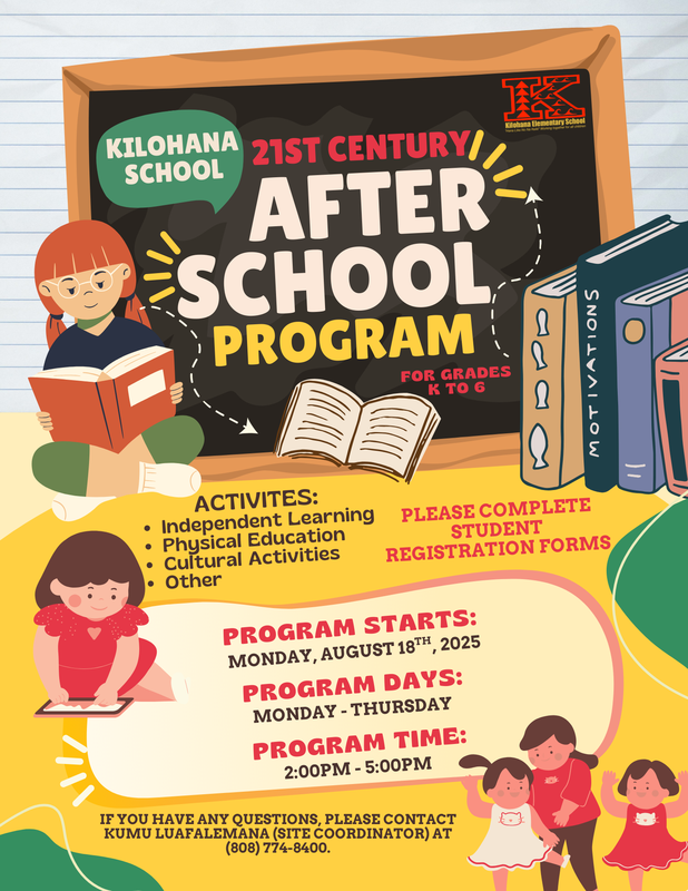 Kilohana School 21st Century Afterschool Program Featured Photo
