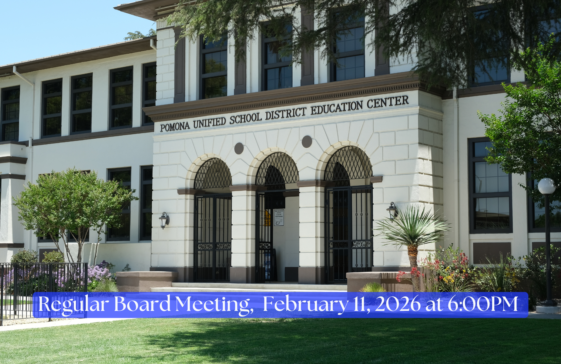 PUSD regular board meeting 2.11.26 at 6:00PM