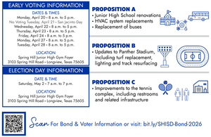 SHSD Bond 2026 Early Voting and Propositions