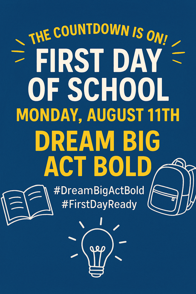 First Day of School Announcement