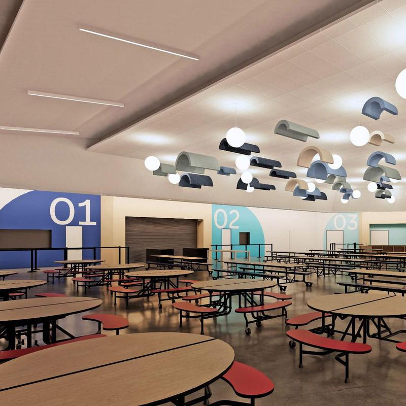 rendering of renovated NAMS cafeteria