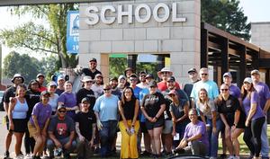 Volunteers from Asurion in Smyrna completed painting and landscaping projects at Smyrna Primary School.