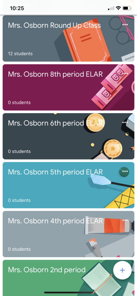 My google classroom look like this!