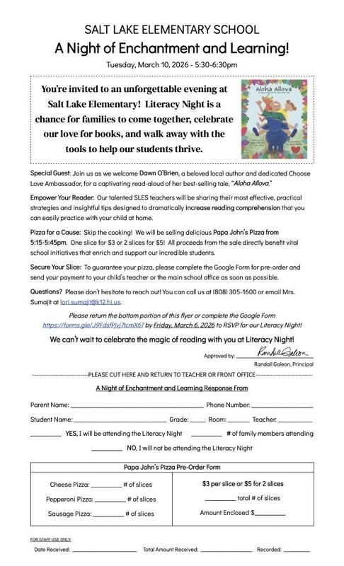 SLES Literacy Night Flyer