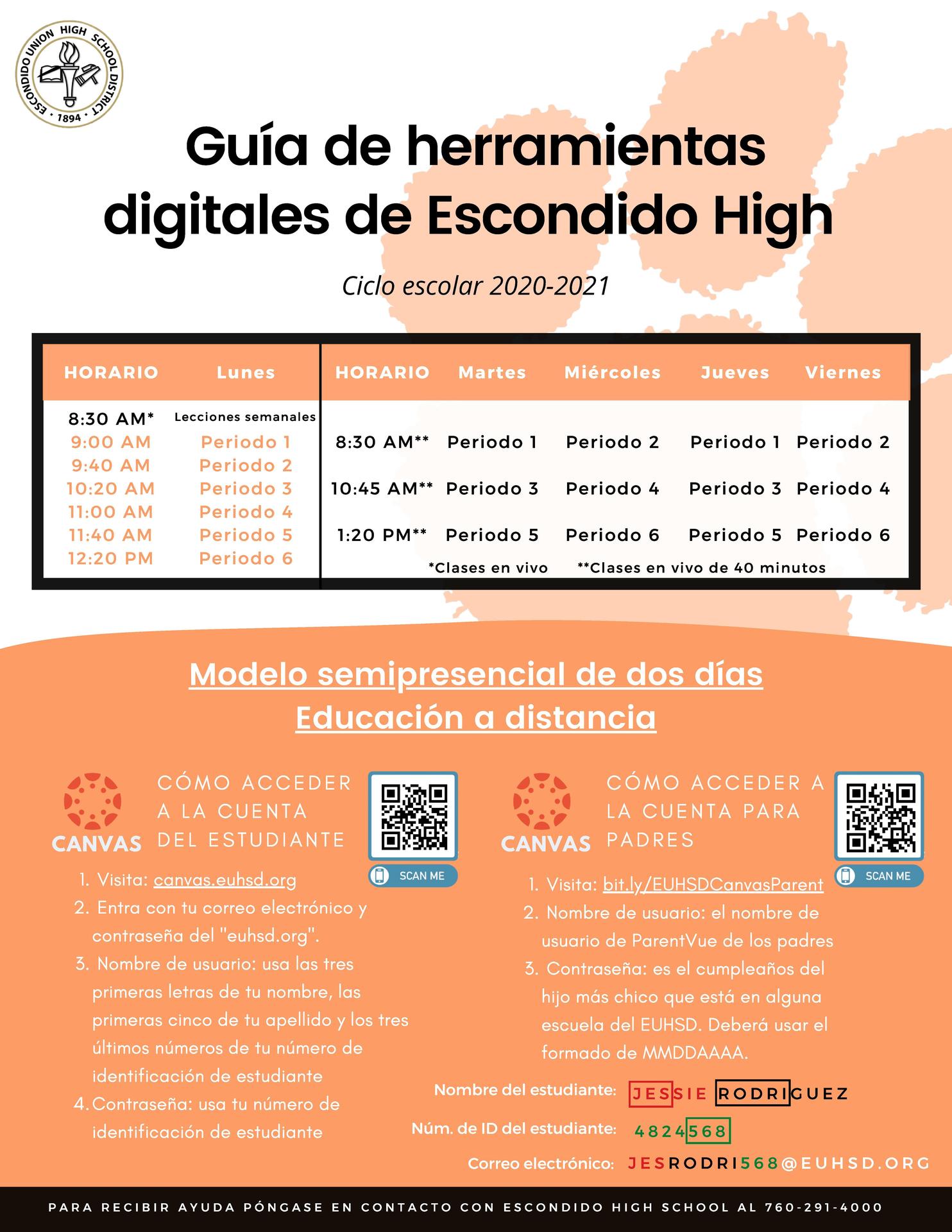 log in info spanish 1