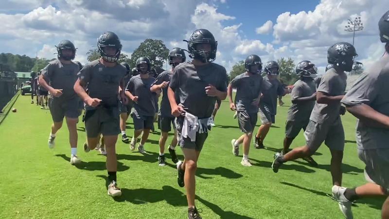West Lauderdale Knights Football Team Running Out at Practice