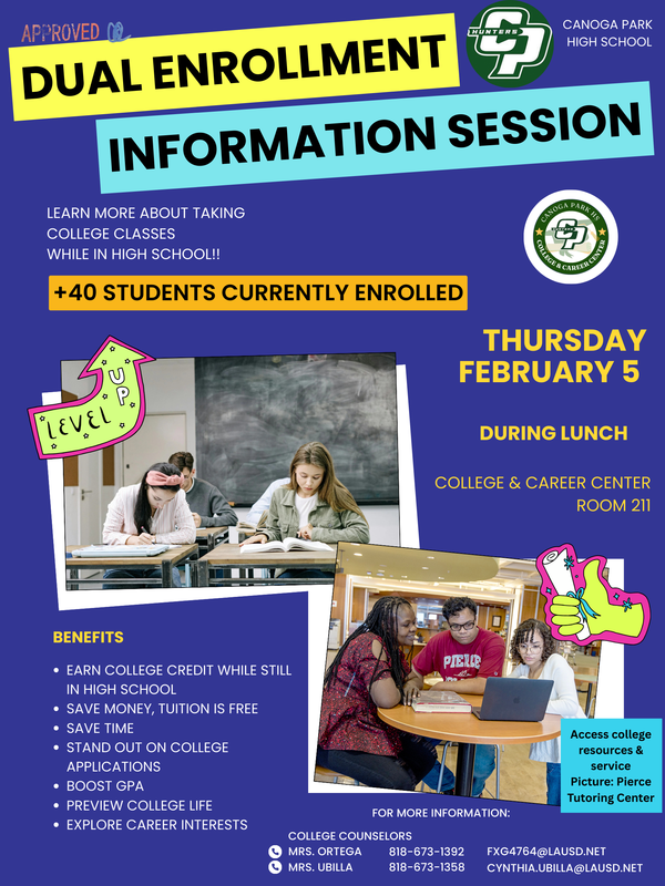 Dual Enrollment Flyer for students
